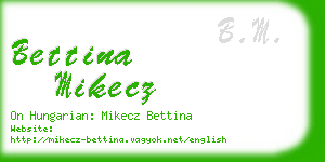 bettina mikecz business card